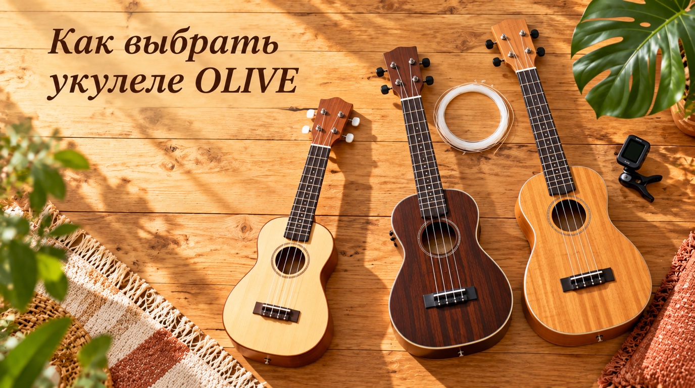 Как выбрать укулеле OLIVE: размеры, дерево и гитарлеле